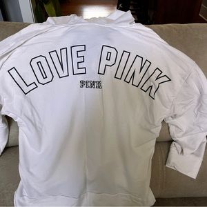 PINK Lace-Up Sweatshirt